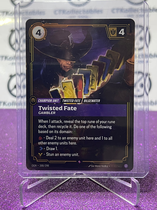 2025 RIFTBOUND LEAGUE OF LEGENDS TWISTED FATE # 200/298 RARE FOIL TRADING GAME CARD