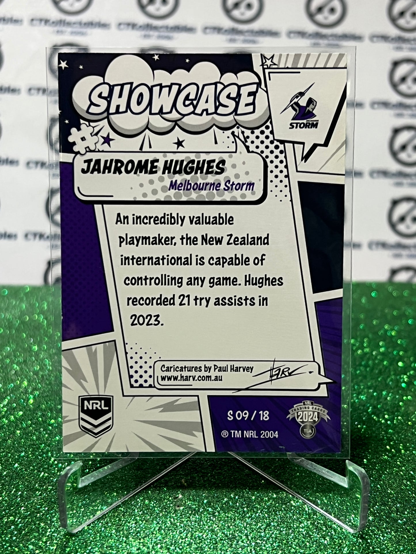 2024 NRL TRADERS JAHROME HUGHES # S09/18  SHOWCASE MELBOURNE STORM