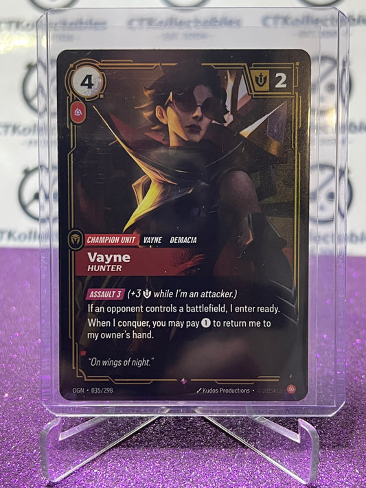 2025 RIFTBOUND LEAGUE OF LEGENDS VAYNE # 035/298 RARE FOIL TRADING GAME CARD