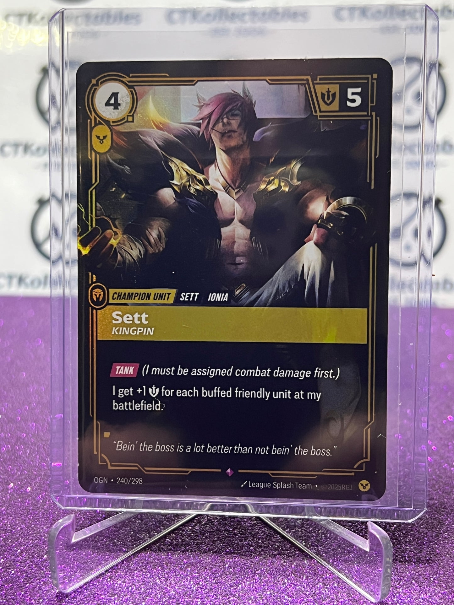 2025 RIFTBOUND LEAGUE OF LEGENDS SETT # 240/298 RARE FOIL TRADING GAME CARD