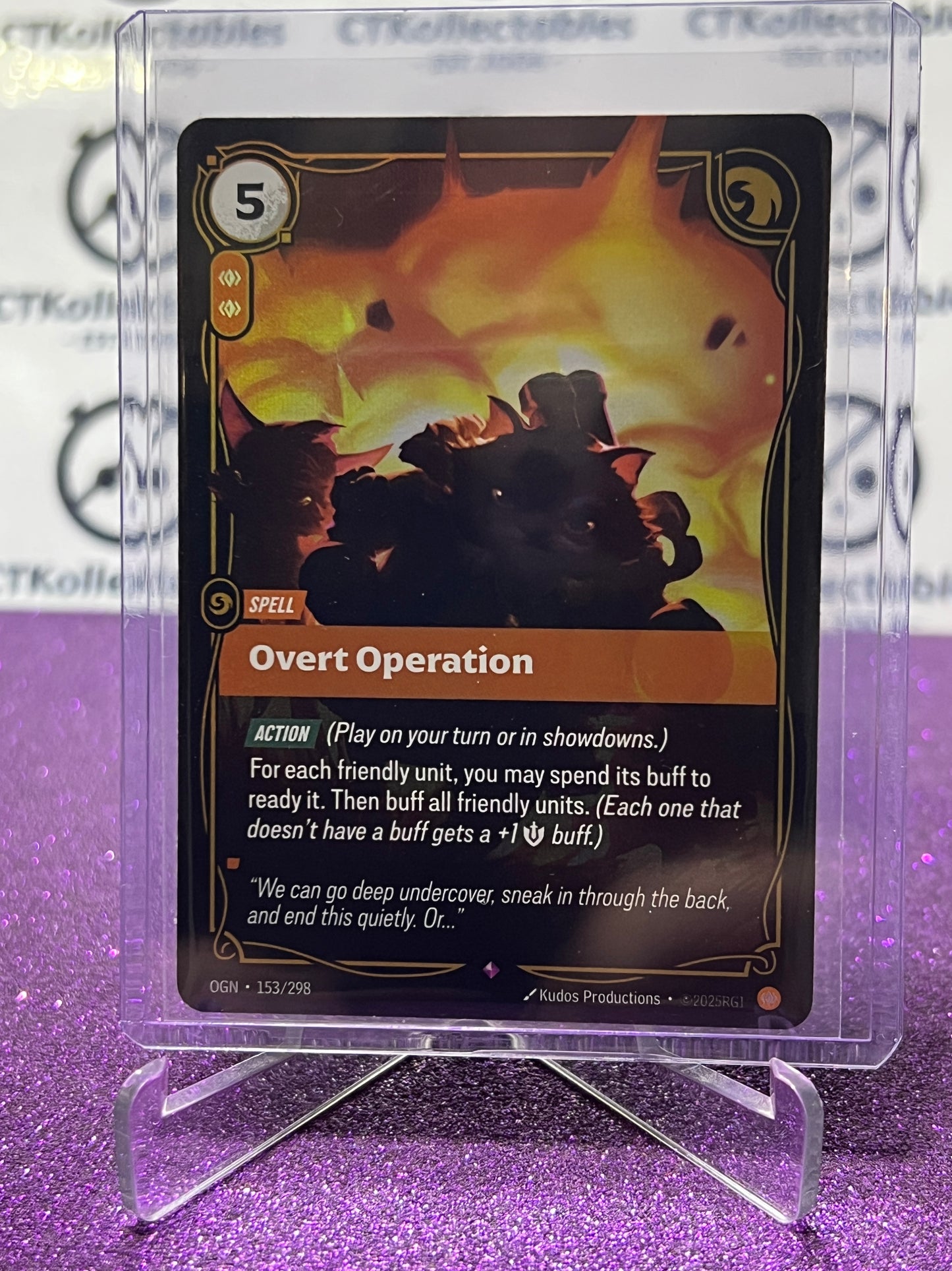 2025 RIFTBOUND LEAGUE OF LEGENDS OVERT OPERATION # 153/298 RARE FOIL TRADING GAME CARD