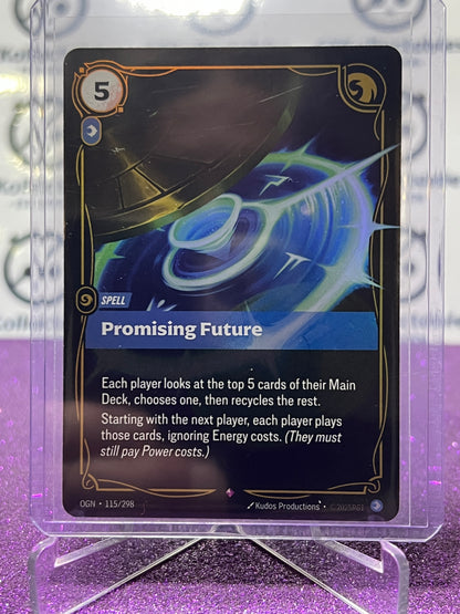 2025 RIFTBOUND LEAGUE OF LEGENDS PROMISING FUTURE # 115/298 RARE FOIL TRADING GAME CARD