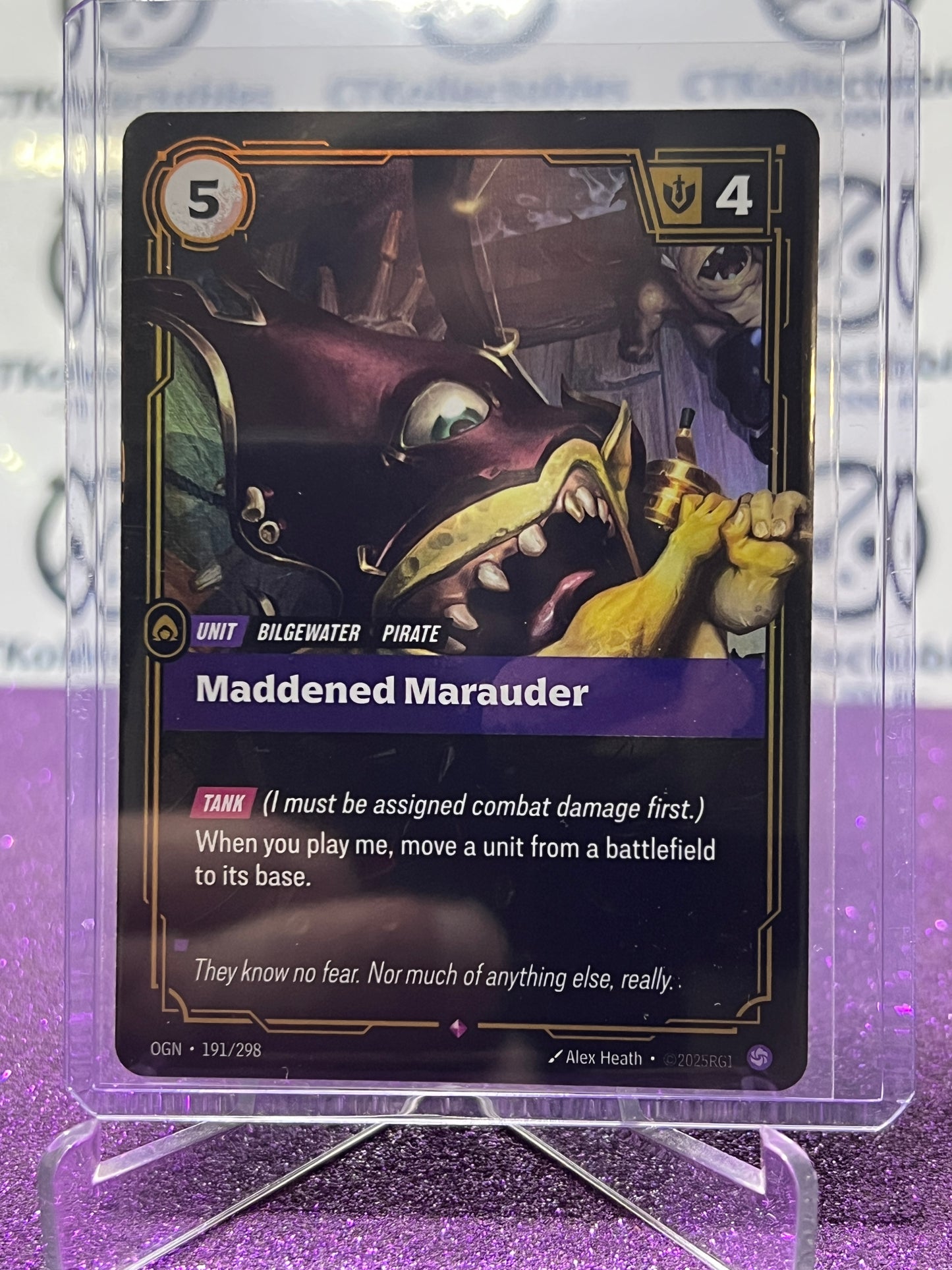 2025 RIFTBOUND LEAGUE OF LEGENDS MADDENED MARAUDER # 191/298 RARE FOIL TRADING GAME CARD