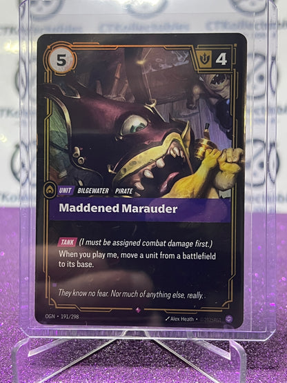 2025 RIFTBOUND LEAGUE OF LEGENDS MADDENED MARAUDER # 191/298 RARE FOIL TRADING GAME CARD