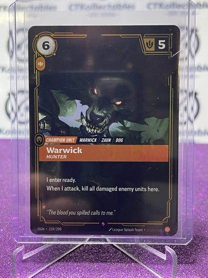 2025 RIFTBOUND LEAGUE OF LEGENDS WARWICK # 159/298 RARE FOIL TRADING GAME CARD