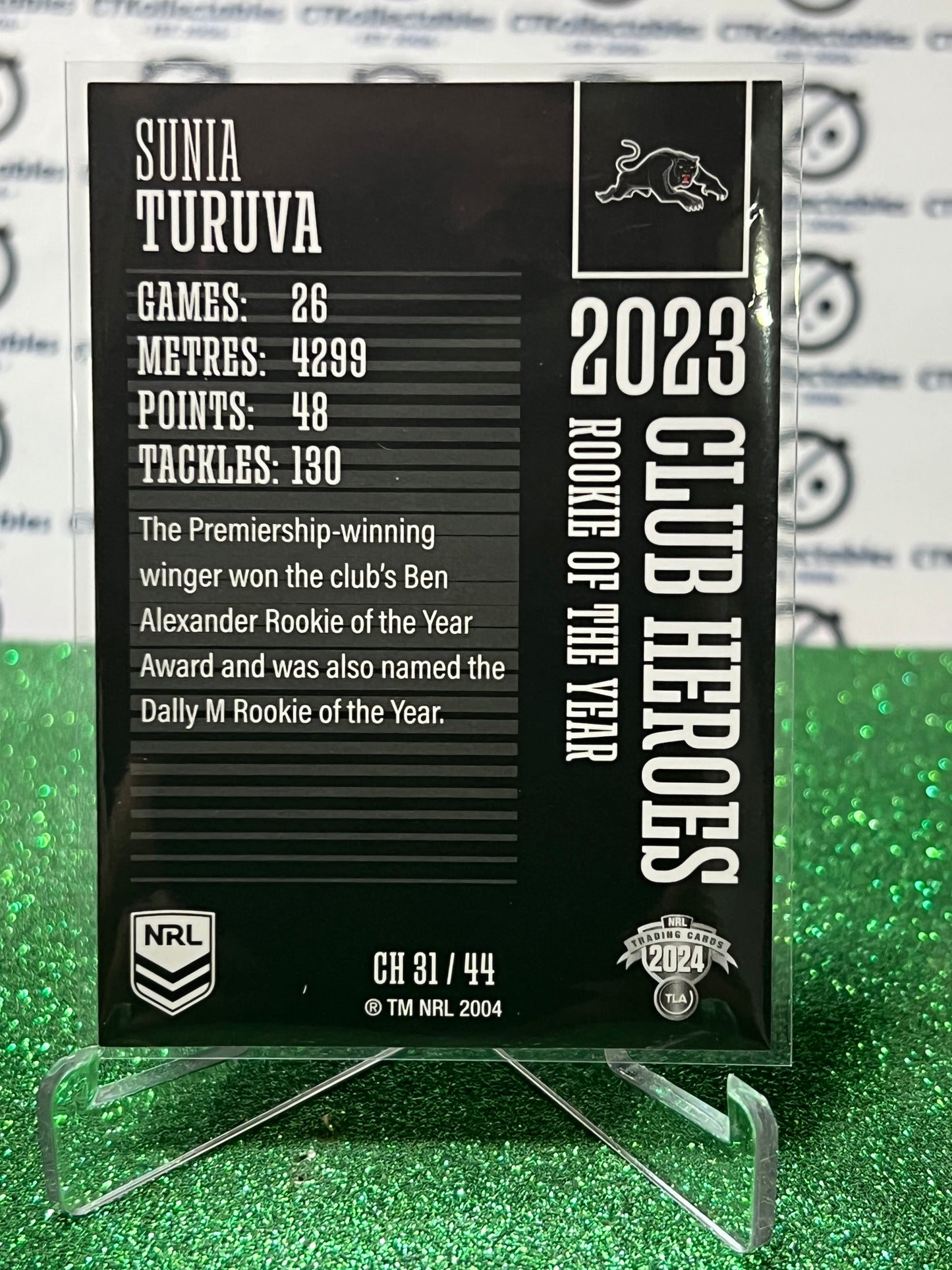 2024 NRL TRADERS SUNIA TURUVA # CH 31/44 CLUB HEROES PENRITH PANTHERS