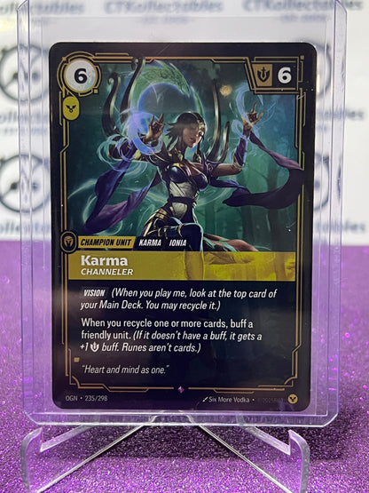 2025 RIFTBOUND LEAGUE OF LEGENDS KARMA # 235/298 RARE FOIL TRADING GAME CARD