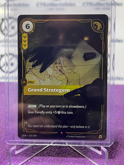 2025 RIFTBOUND LEAGUE OF LEGENDS GRAND STRATEGEM # 233/298 RARE FOIL TRADING GAME CARD