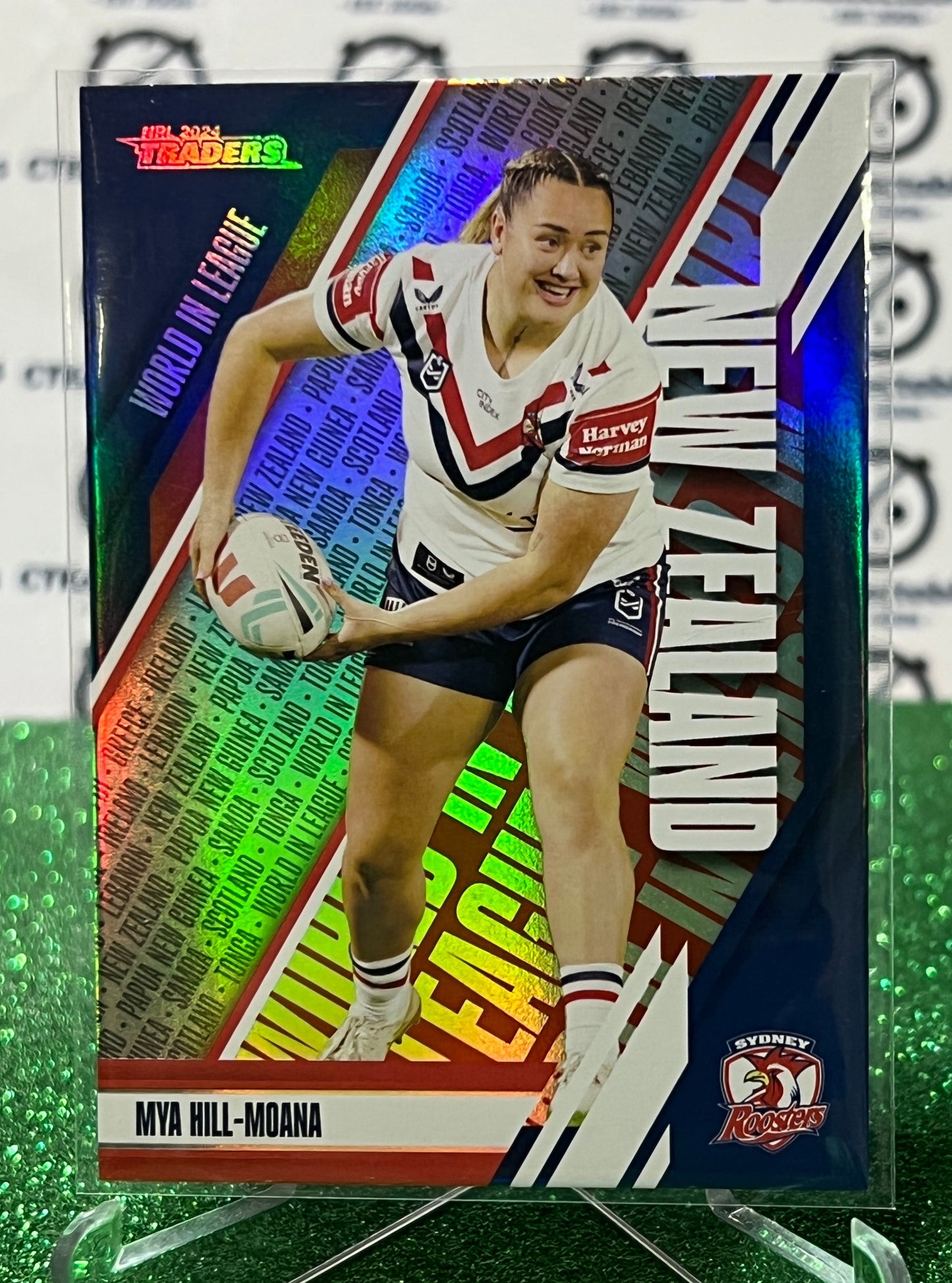 2024 NRL TRADERS MYA HILL-MOANA # WL 48/54 WORLD IN LEAGUE NEW ZEALAND SYDNEY ROOSTERS