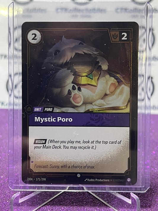 2025 RIFTBOUND LEAGUE OF LEGENDS MYSTIC PORO # 171/298  FOIL TRADING GAME CARD