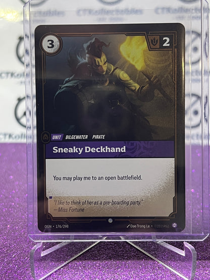 2025 RIFTBOUND LEAGUE OF LEGENDS SNEAKY DECKHAND # 176/298  FOIL TRADING GAME CARD