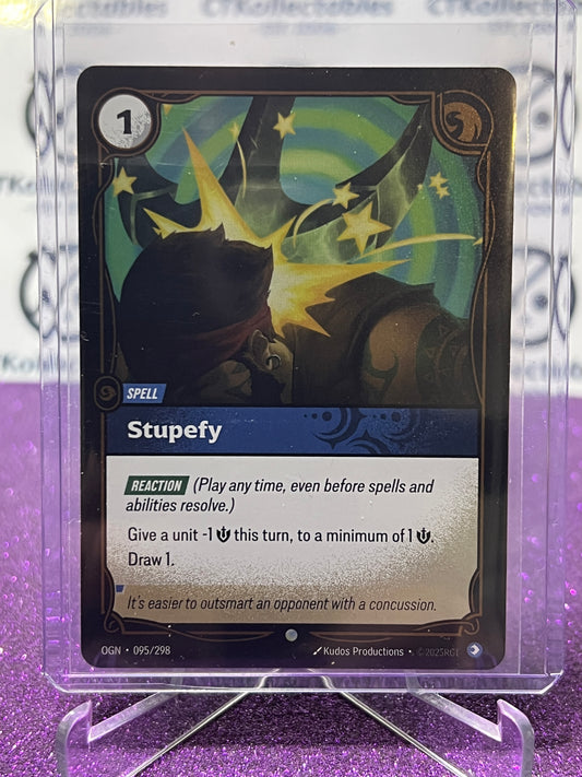 2025 RIFTBOUND LEAGUE OF LEGENDS STUPEFY # 095/298  FOIL TRADING GAME CARD