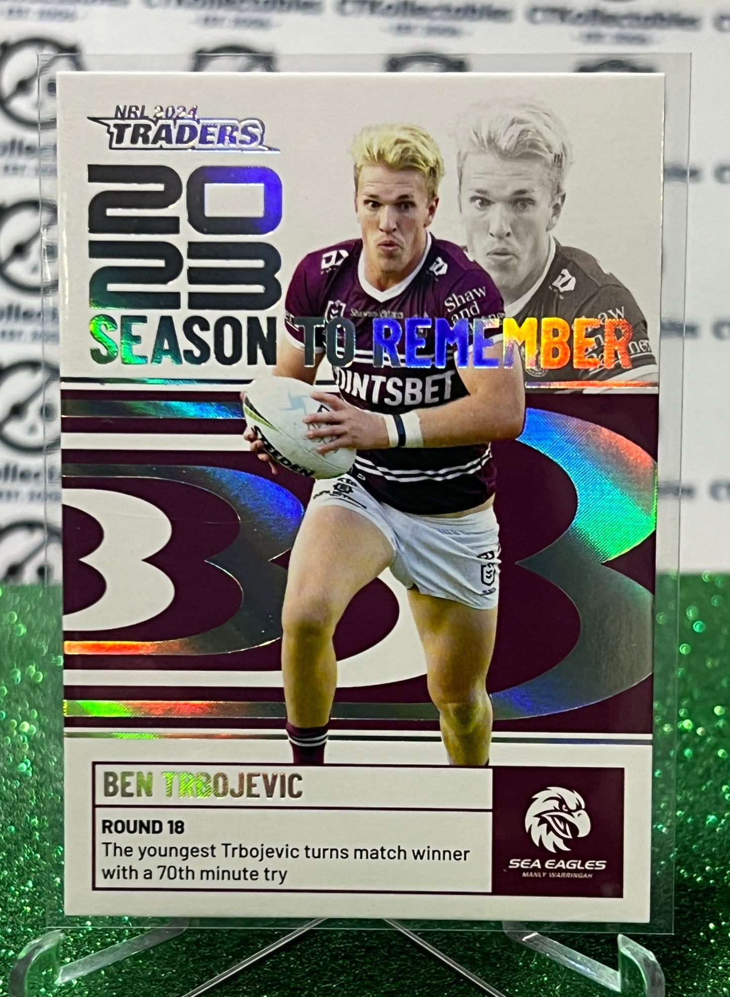 2024 NRL TRADERS TITANIUM BEN TRBOJEVIC # SR 21/51  MANLY SEA EAGELS