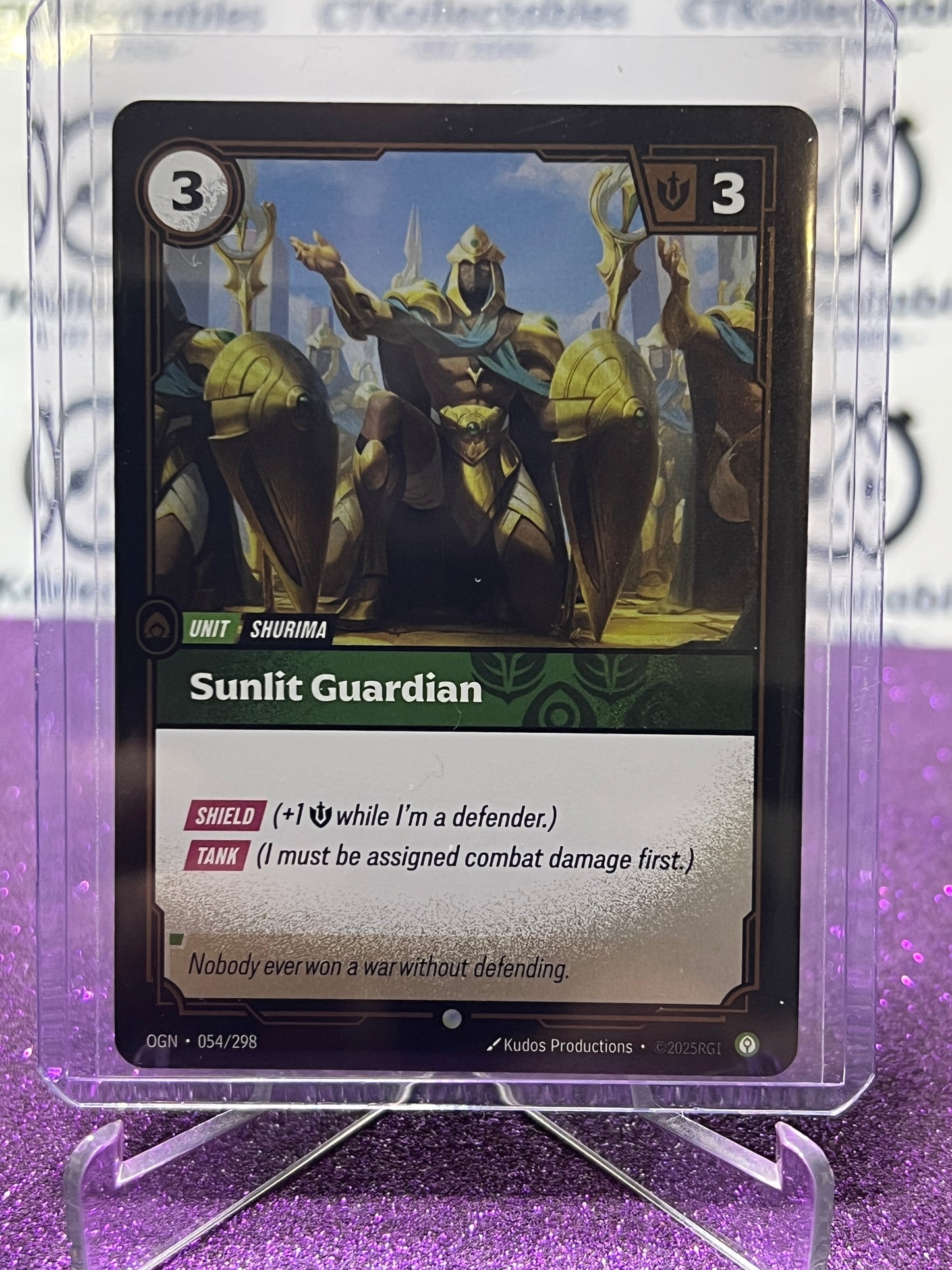 2025 RIFTBOUND LEAGUE OF LEGENDS SUNLIT GUARDIAN # 054/298  FOIL TRADING GAME CARD