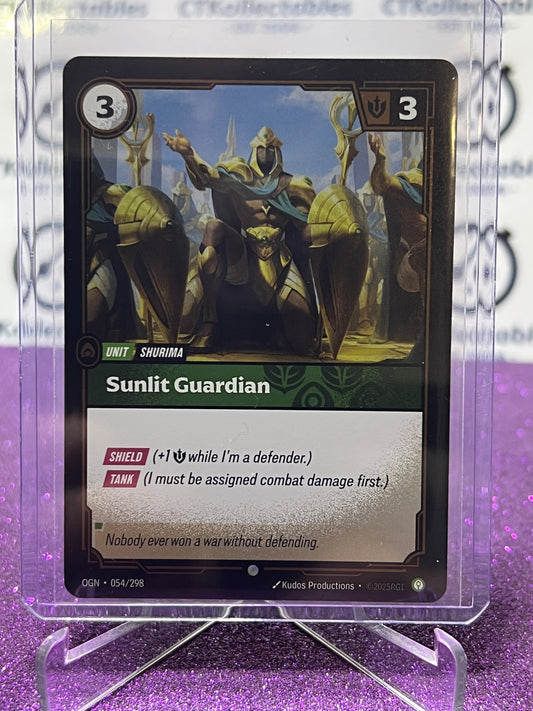 2025 RIFTBOUND LEAGUE OF LEGENDS SUNLIT GUARDIAN # 054/298  FOIL TRADING GAME CARD