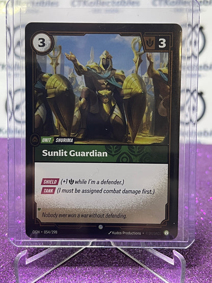 2025 RIFTBOUND LEAGUE OF LEGENDS SUNLIT GUARDIAN # 054/298  FOIL TRADING GAME CARD