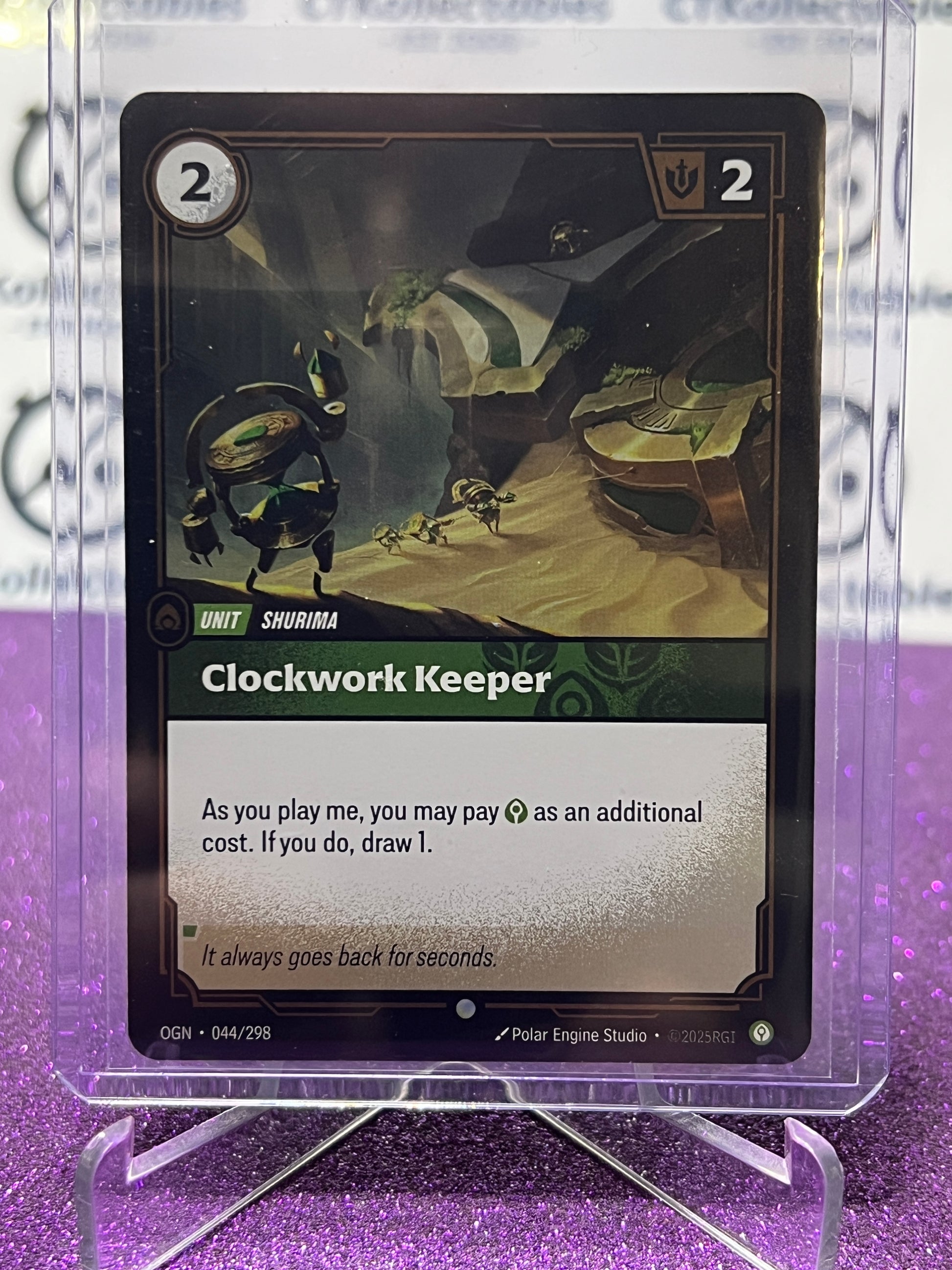 2025 RIFTBOUND LEAGUE OF LEGENDS CLOCKWORK KEEPER # 044/298 FOIL TRADI ...