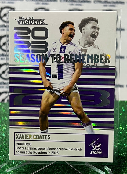 2024 NRL TRADERS TITANIUM XAVIER COATES # SR 23/51  MELBOURNE STORM