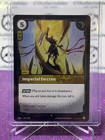 2025 RIFTBOUND LEAGUE OF LEGENDS IMPERIAL DECREE # 221/298  FOIL TRADING GAME CARD