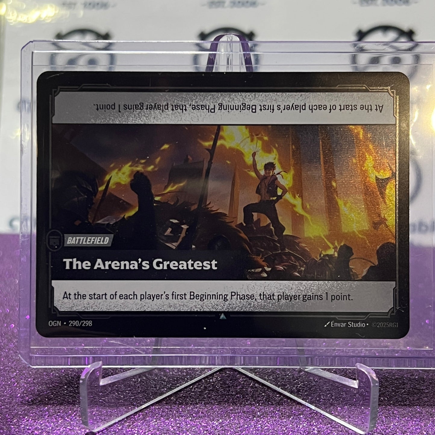 2025 RIFTBOUND LEAGUE OF LEGENDS THE ARENA'S GREATEST # 290/298 FOIL T ...