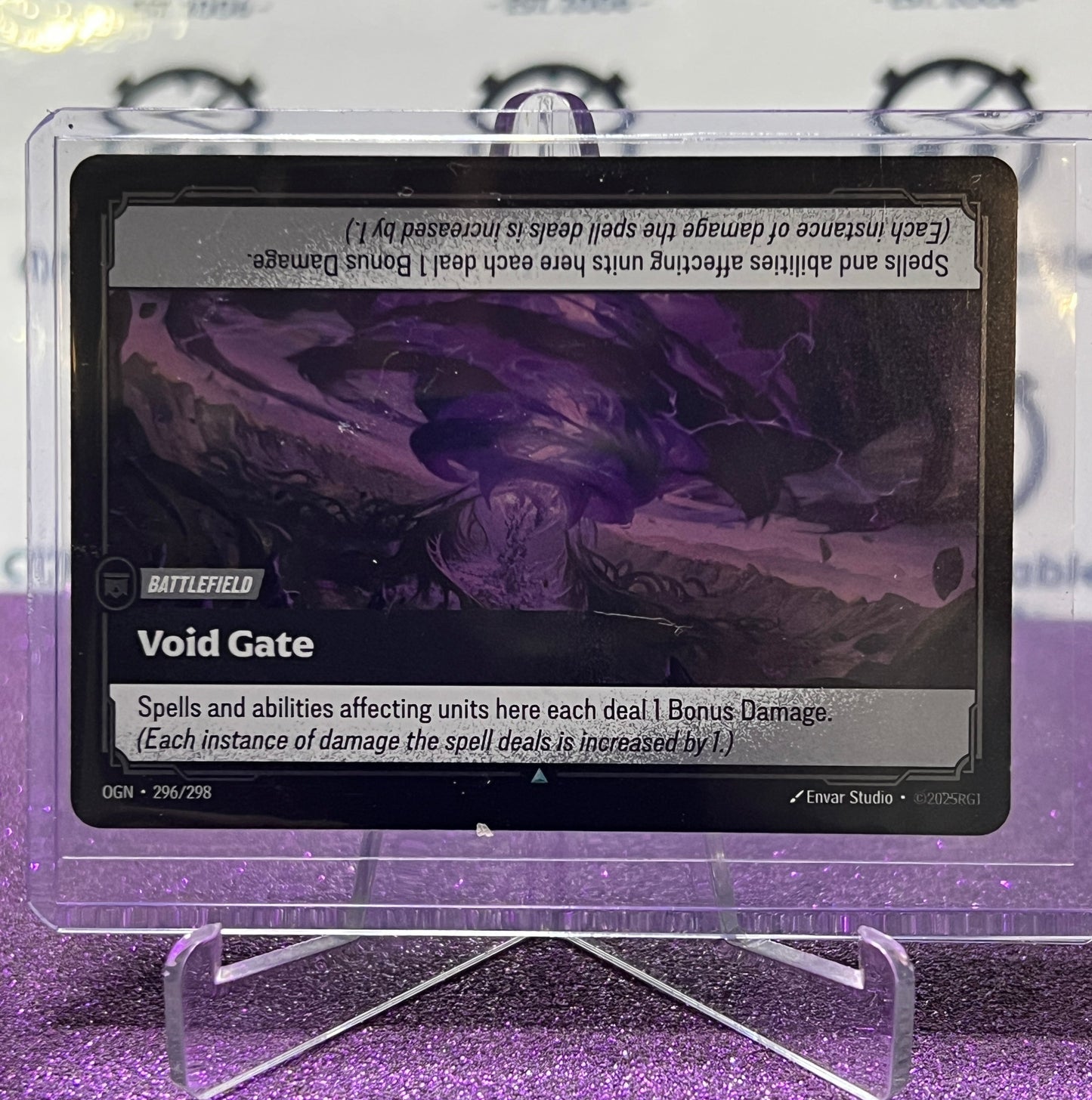 2025 RIFTBOUND LEAGUE OF LEGENDS VOID GATE # 296/298  FOIL TRADING GAME CARD