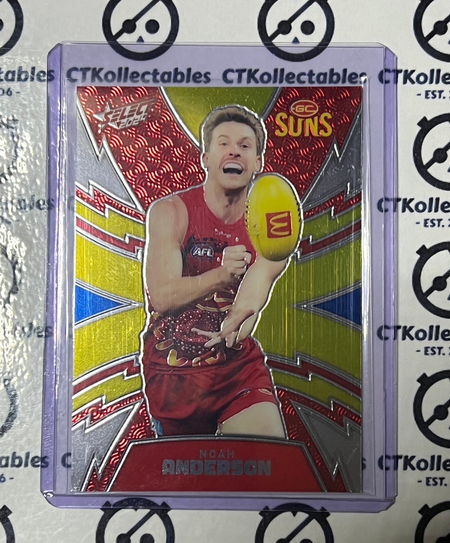 2024 AFL SELECT FOOTY STARS NOAH ANDERSON # LT178 LUMINOUS /599 GC SUNS