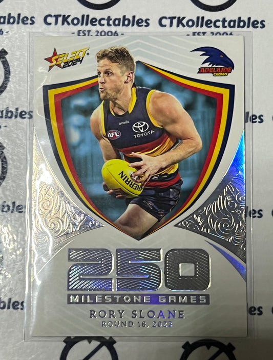 2024 AFL SELECT FOOTY STARS RORY SLOANE # MG4 MILESTONE 250 ADELAIDE CROWS