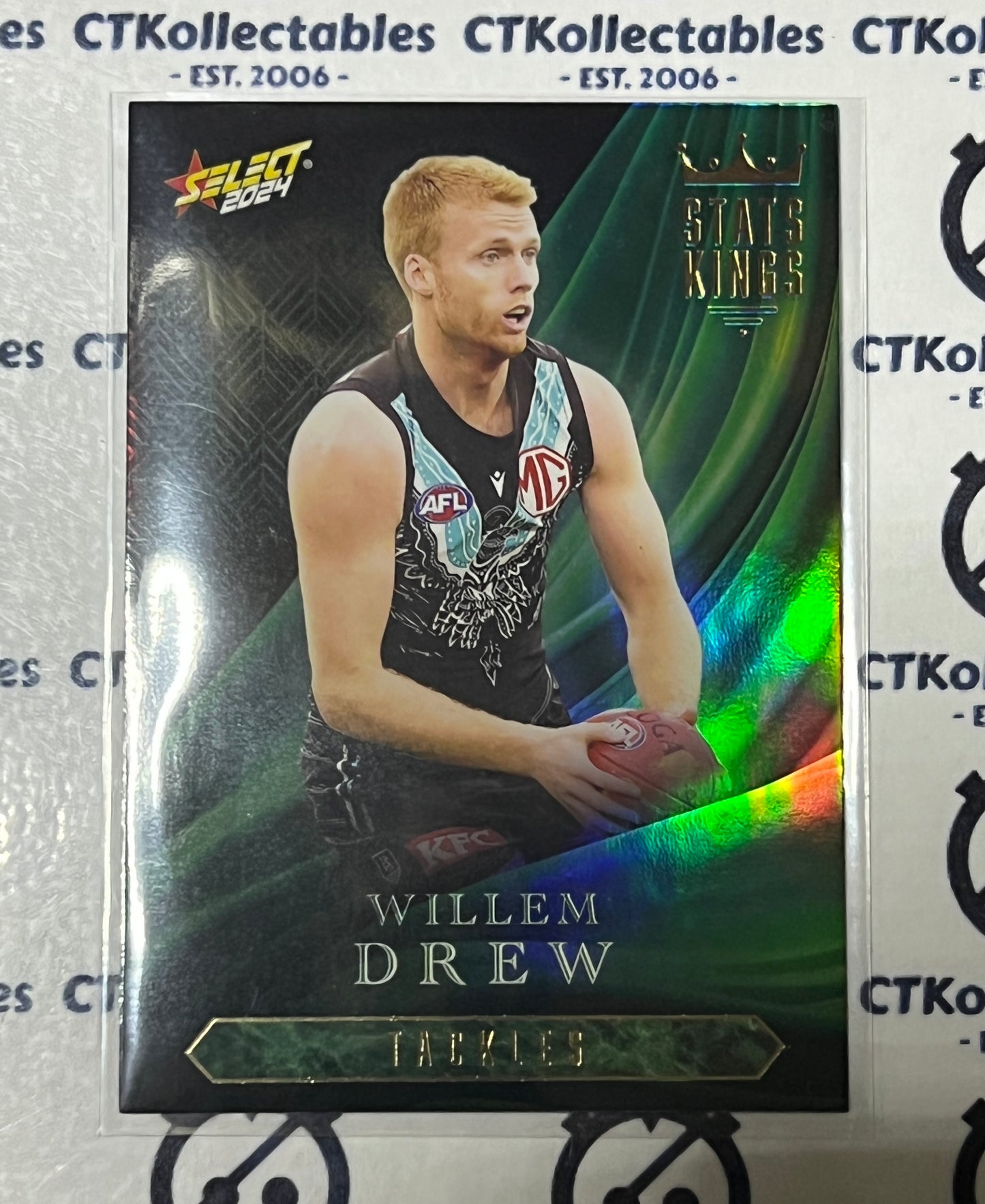 2024 AFL SELECT FOOTY STARS WILLEM DREW # SK65 STATS KINGS PORT ADELAIDE POWER