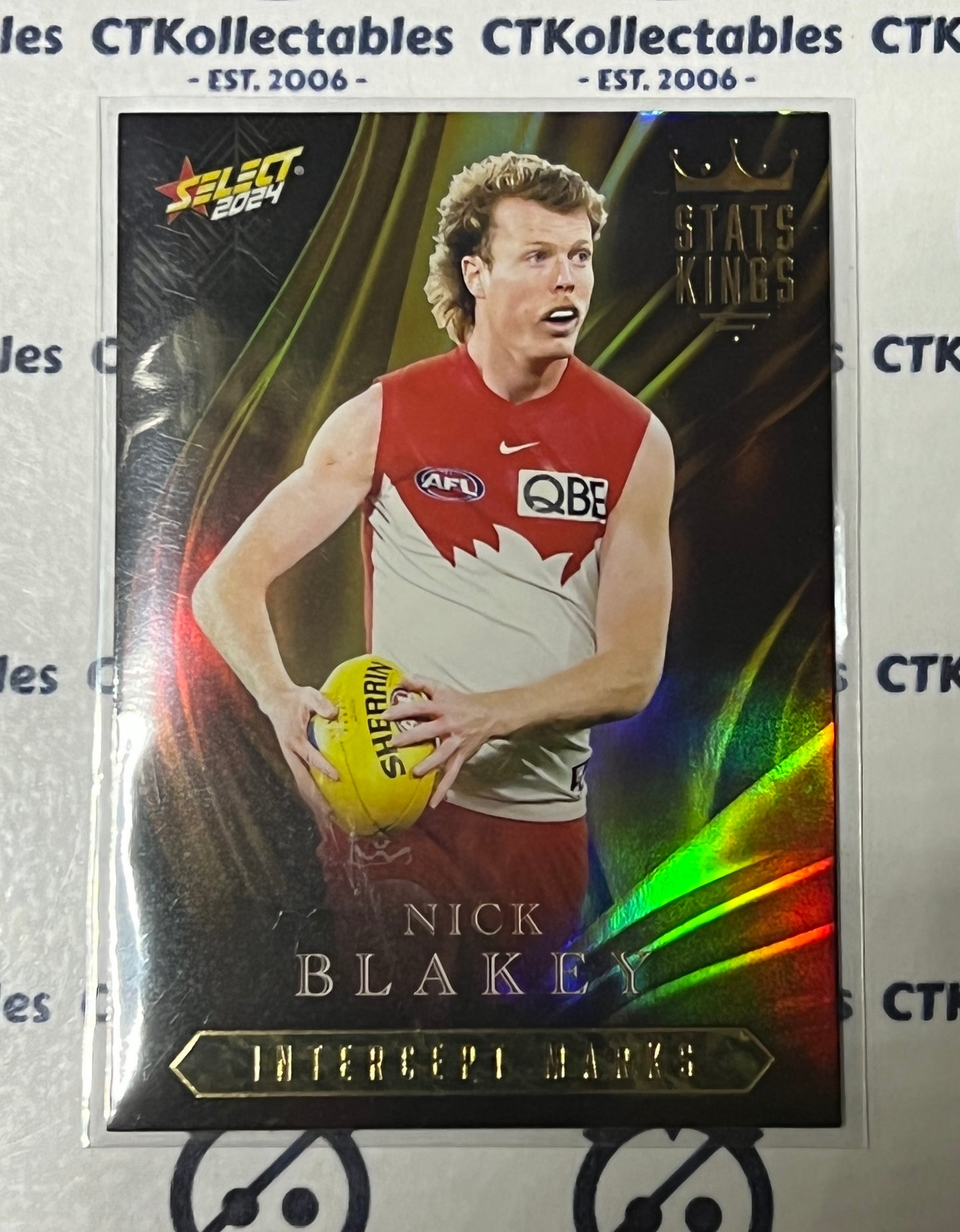 2024 AFL SELECT FOOTY STARS NICK BLAKEY # SK77 STATS KINGS SYDNEY SWANS