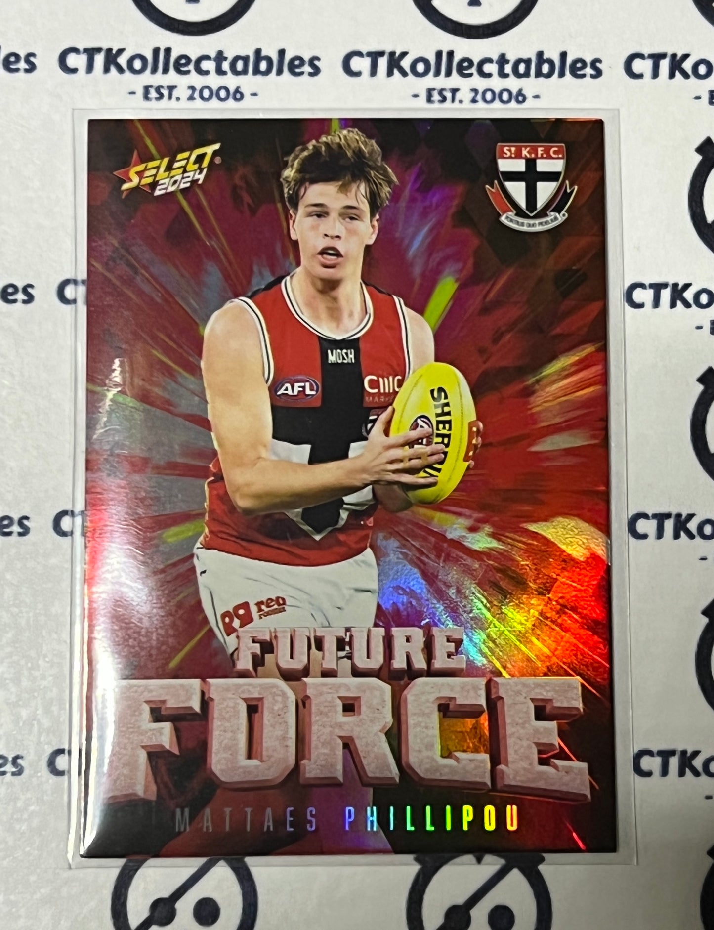 2024 AFL SELECT FOOTY STARS MATTAES PHILLIPOU # FF73 FUTURE FORCE ST. KILDA SAINTS