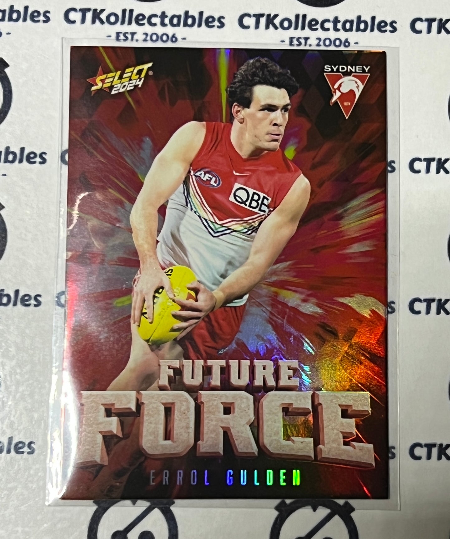 2024 AFL SELECT FOOTY STARS ERROL GULDEN # FF77 FUTURE FORCE SYDNEY SWANS