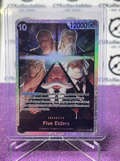 2025 ONE PIECE CARRYING ON HIS WILL FIVE ELDERS # OP13-082 SR FOIL ENGLISH TRADING GAME CARD