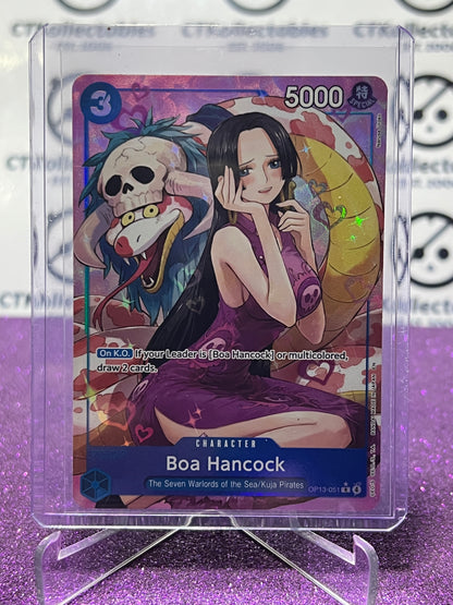 2025 ONE PIECE CARRYING ON HIS WILL BOA HANCOCK # OP13-051 R* FOIL ENGLISH TRADING GAME CARD