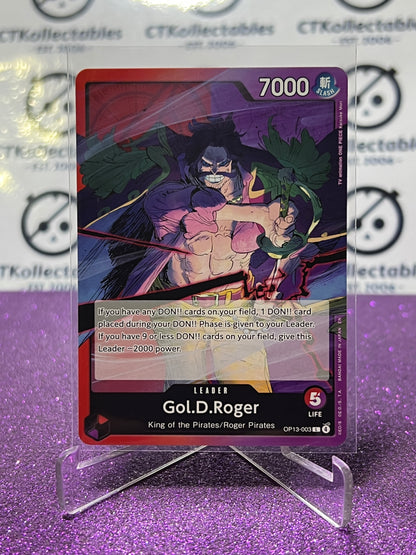 2025 ONE PIECE CARRYING ON HIS WILL GOL.D.ROGER # OP13-003 L NON-FOIL ENGLISH TRADING GAME CARD