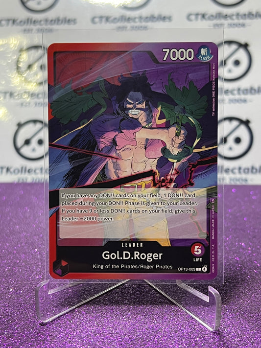 2025 ONE PIECE CARRYING ON HIS WILL GOL.D.ROGER # OP13-003 L NON-FOIL ENGLISH TRADING GAME CARD