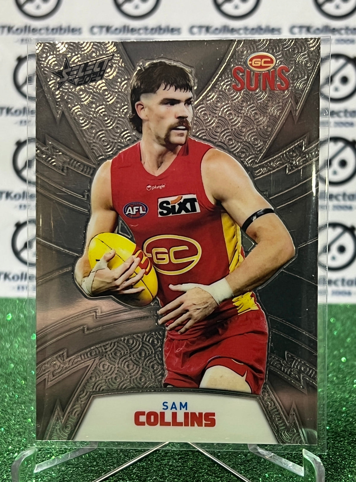Sam Collins 2024 AFL SELECT FOOTY STARS SAM COLLINS # LTR84 LUMINOUS /299 THUNDERB ...