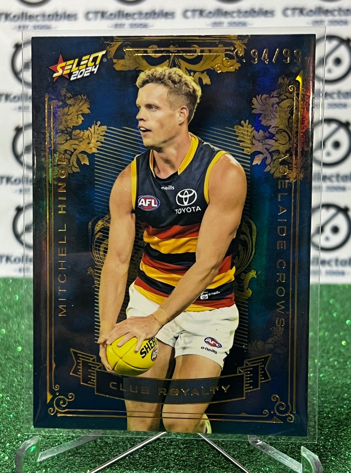 2024 AFL SELECT FOOTY STARS MITCHELL HINGE # CR5 CLUB ROYALTY /99 ADELAIDE CROWS