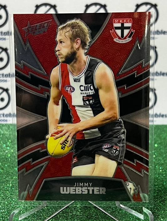 2024 AFL SELECT FOOTY STARS JIMMY WEBSTER # LT327 LUMINOUS /599 ST. KILDA SAINTS