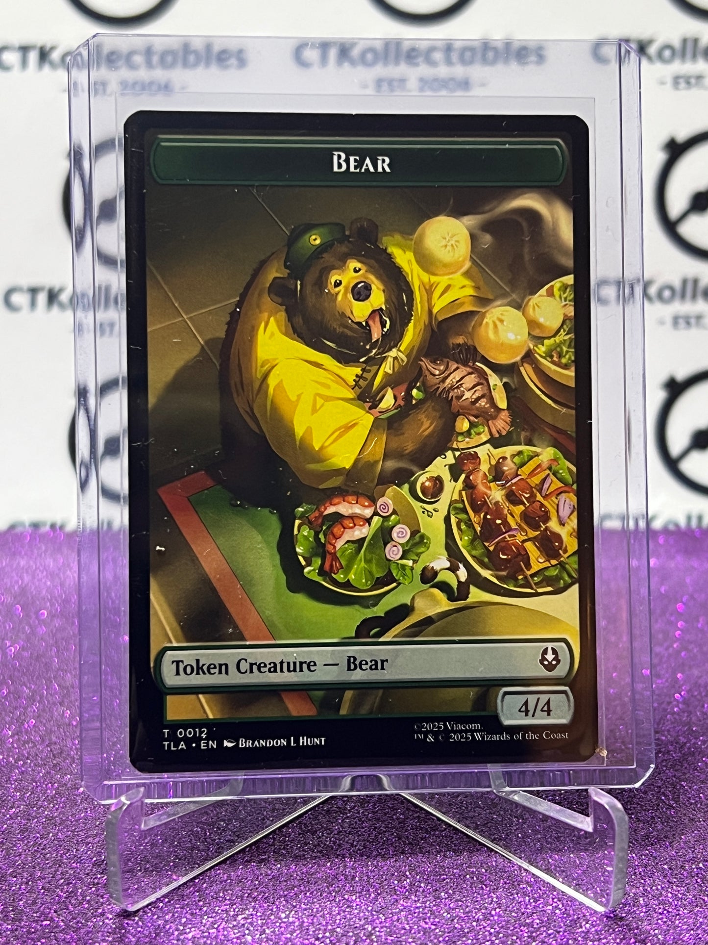 2025 MAGIC THE GATHERING AVATAR  THE LAST AIRBENDER BEAR/FOOD # T 0012/0020 NON-FOIL TOKEN CARD