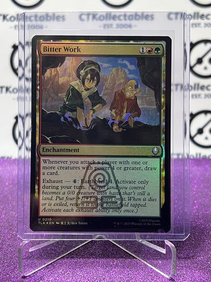 2025 MAGIC THE GATHERING AVATAR THE LAST AIRBENDER BITTER WORK # U 0210 FOIL ENCHANTMENT CARD