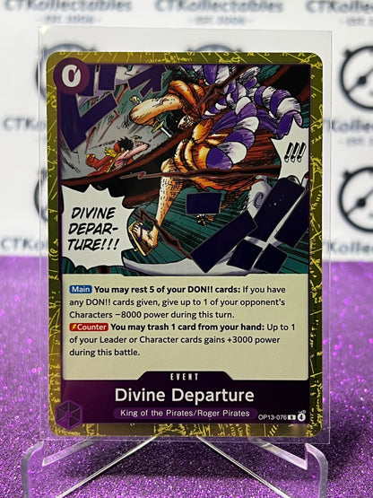 2025 ONE PIECE CARRYING ON HIS WILL DIVINE DEPARTURE # OP13-076 R FOIL ENGLISH TRADING GAME CARD