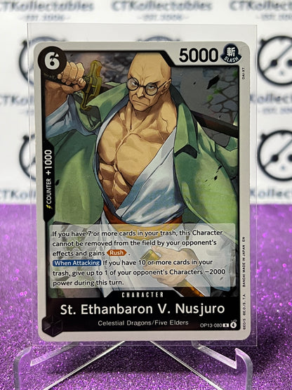 2025 ONE PIECE CARRYING ON HIS WILL ST. ETHANBARON V. NUSJURO # OP13-080 R FOIL ENGLISH TRADING GAME CARD