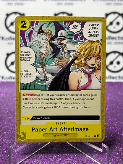 2025 ONE PIECE CARRYING ON HIS WILL PAPER ART AFTERIMAGE # OP13-115  C GOLD NON-FOIL ENGLISH TRADING GAME CARD