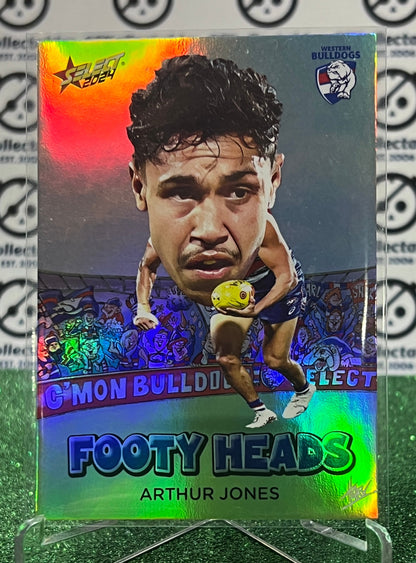 2024 AFL SELECT FOOTY STARS ARTHUR JONES # FH87 FOOTY HEADS WESTERN BULLDOGS