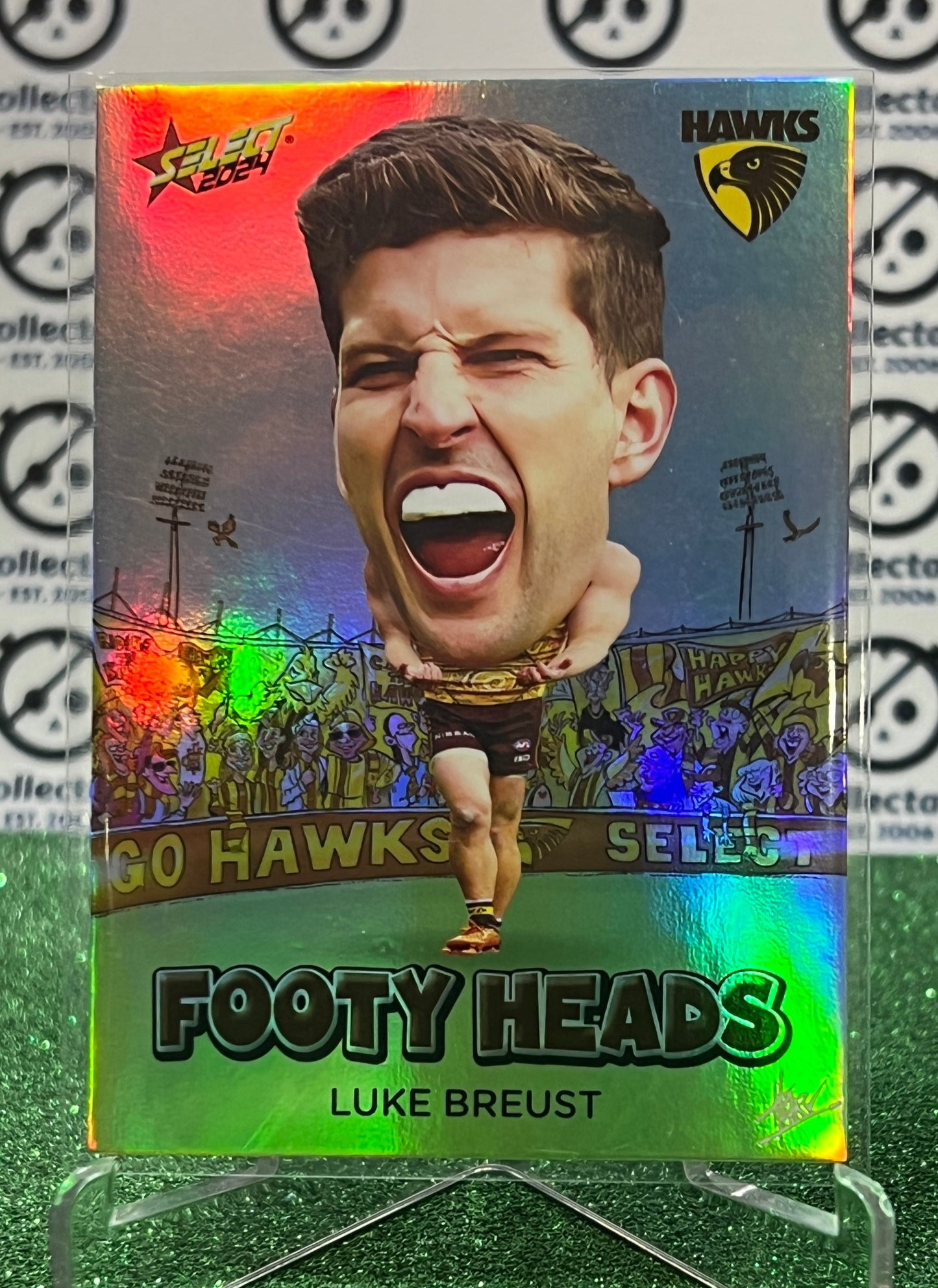2024 AFL SELECT FOOTY STARS LUKE BREUST # FH46 FOOTY HEADS HAWTHORN HAWKS