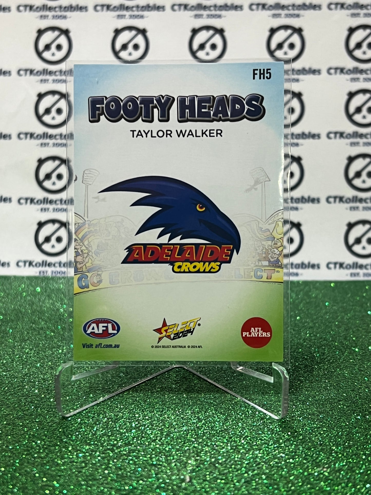 2024 AFL SELECT FOOTY STARS TAYLOR WALKER # FH5 FOOTY HEADS ADELAIDE CROWS