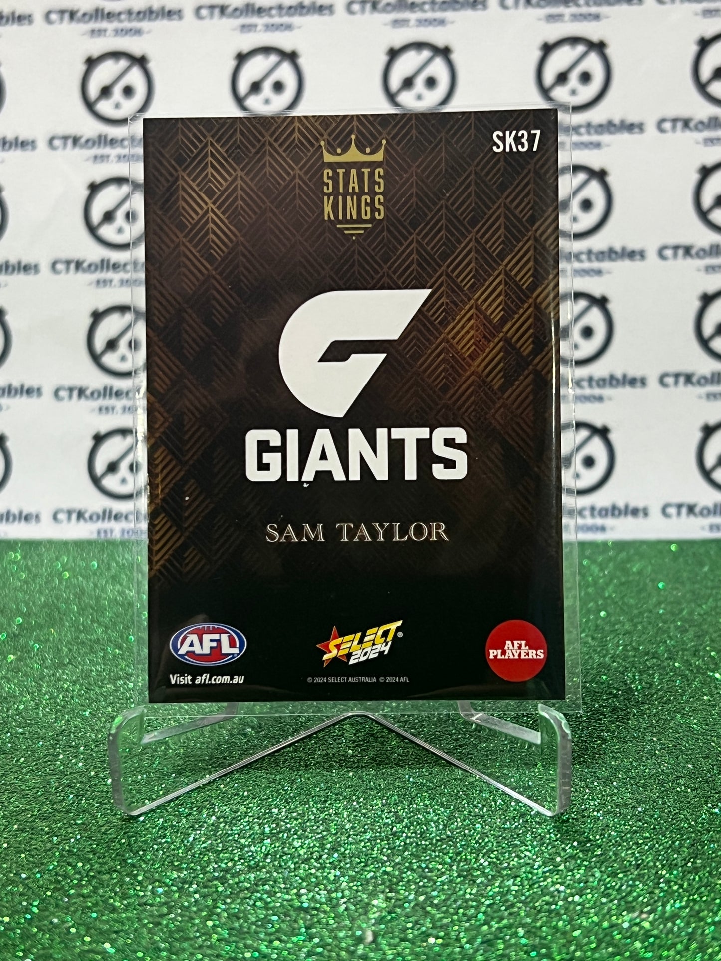 2024 AFL SELECT FOOTY STARS SAM TAYLOR # SK37 STATS KINGS GWS GIANTS