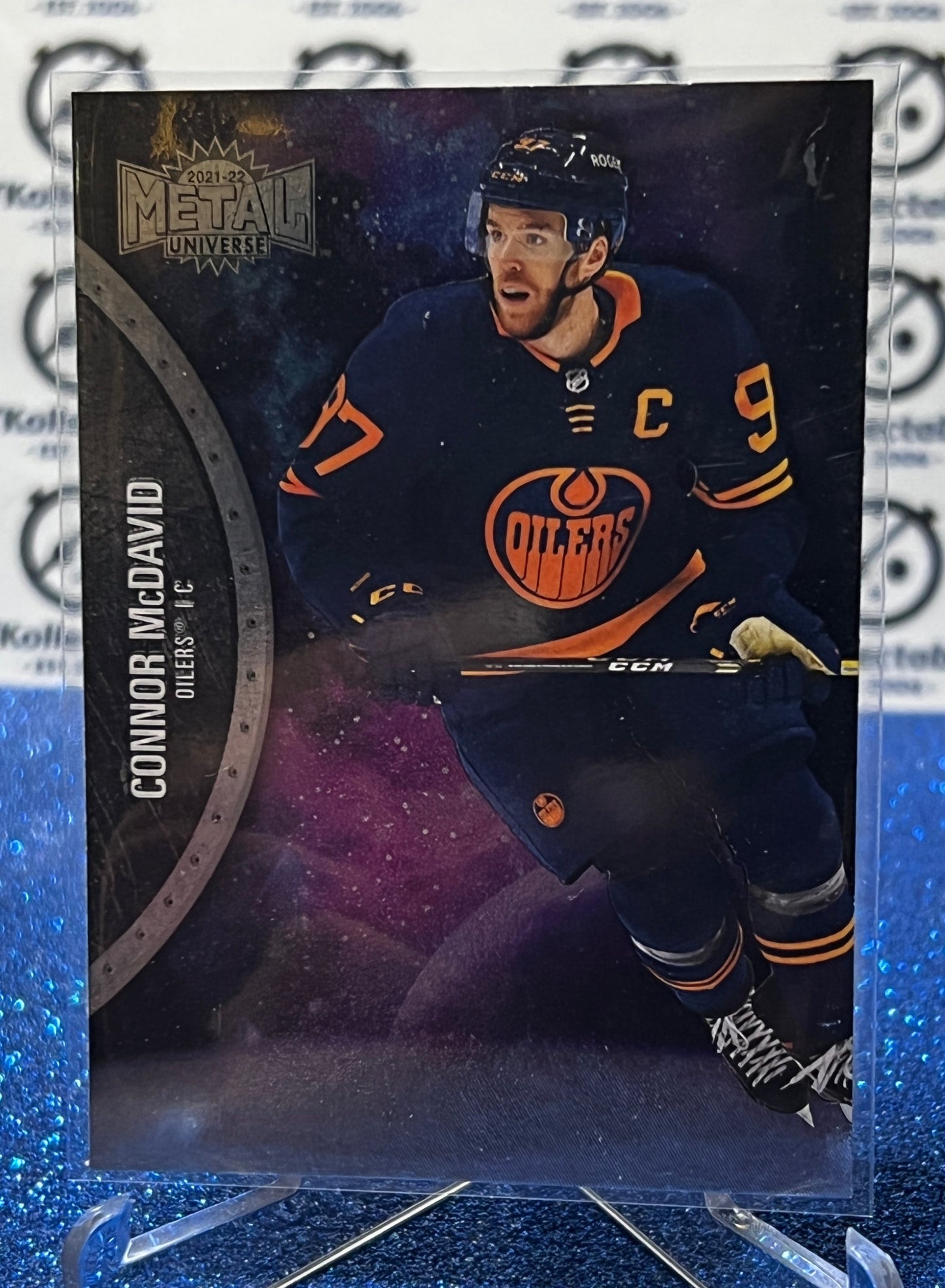 2021-22 SKYBOX METAL UNIVERSE CONNOR McDAVID # 1 NHL EDMONTON OILERS HOCKEY CARD