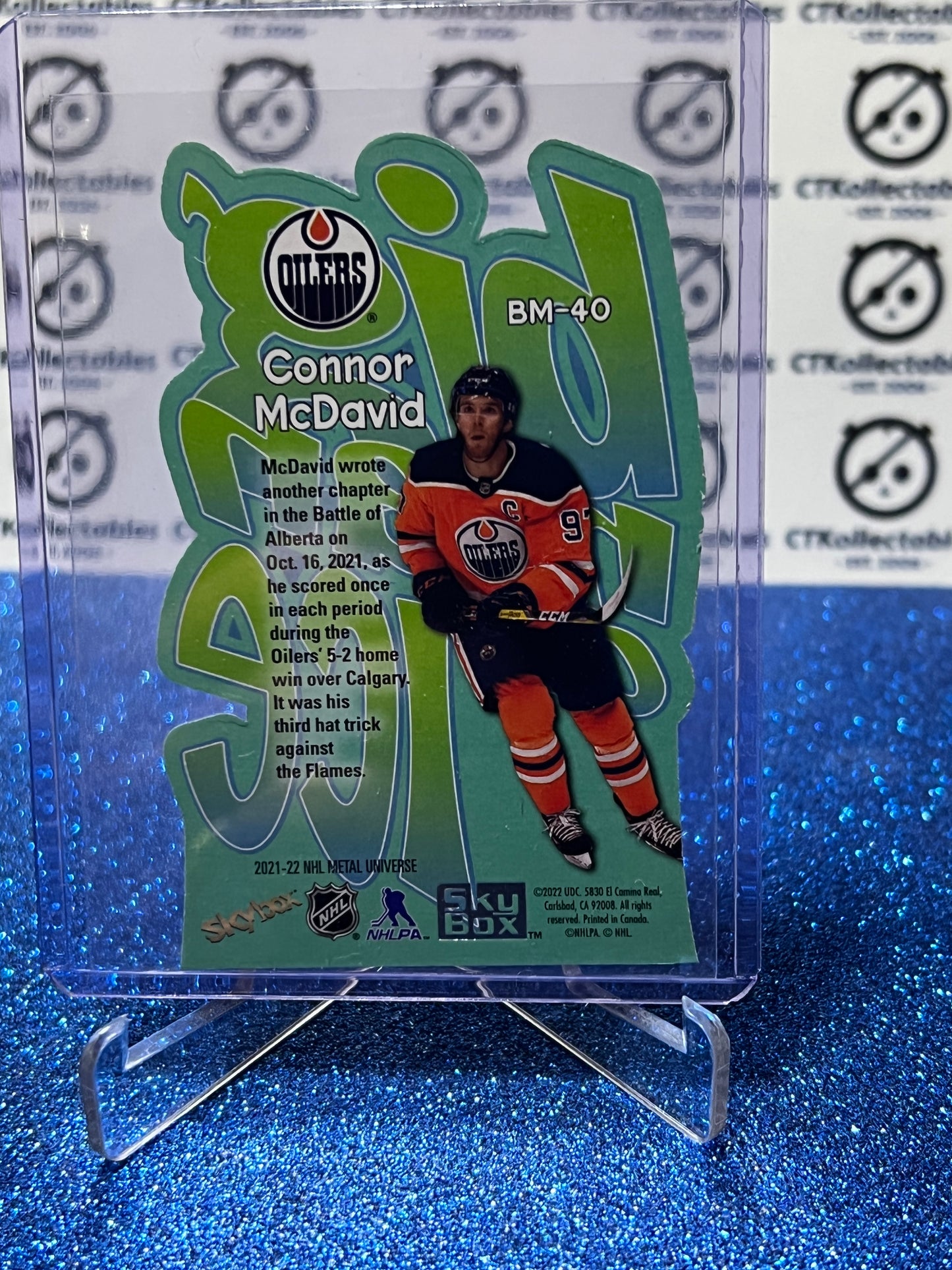 2021-22 SKYBOX METAL CONNOR McDAVID # BM-40 BIG MAN ON ICE EDMONTON OILERS HOCKEY CARD