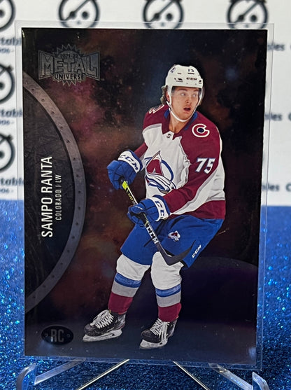 2021-22 SKYBOX METAL SAMPO RANTA # 179 ROOKIE COLORADO AVALANCHE HOCKEY CARD